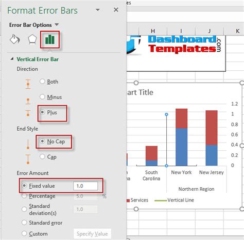 Create A Vertical Line Between Columns In Excel Using Error Bars