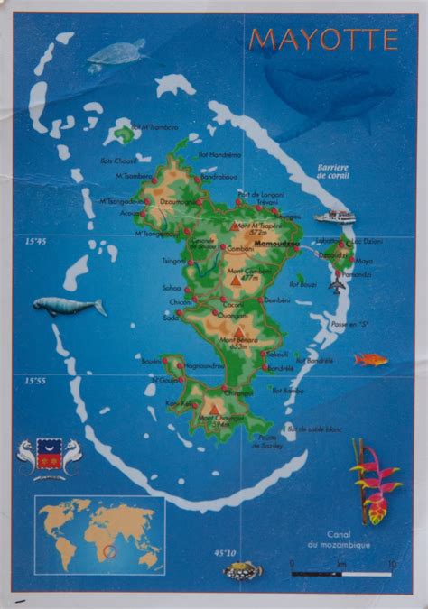 Postcards From The World Mayotte Map Card