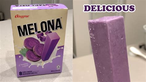 Melona Bars Ice Cream Purple Yam Ube Flavor Youtube