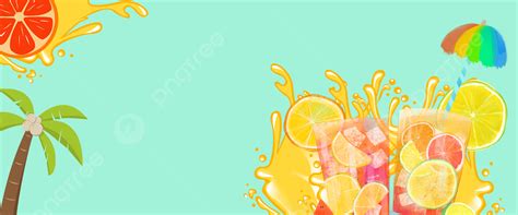 Summer Heat Refreshing Drink Fruit Juice Background Summer Summer