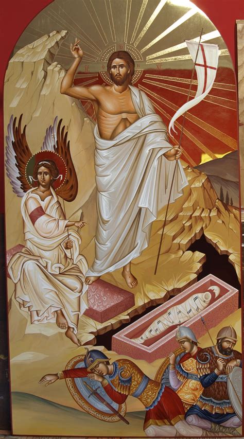 The Risen Christ Othodox Icon Art Ανάστασις Ic Xc Icone Gesù