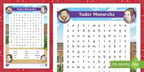 Tudor Monarchs Word Search Teacher Made Twinkl