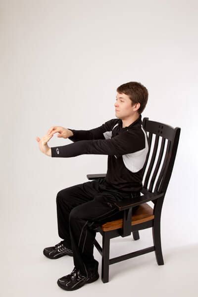 Seated Palm And Forearm Stretch Live 2 B Healthy Trainers