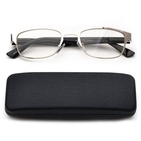 Newbee Fashion High Quality Metal Reading Glasses Men Women Oval Reading Glasses With Case