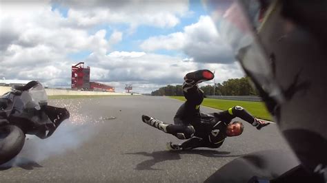 Watch A Motorcycle Racers Helmet Fly Off In Terrifying Accident