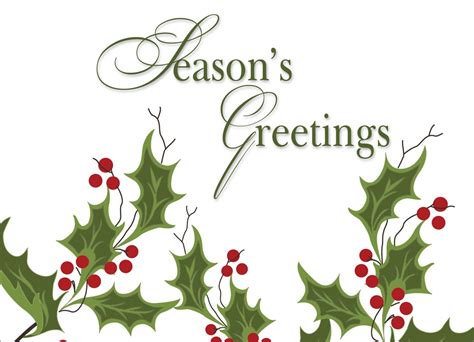 Greeting cards offer the perfect way to make meaningful connections with those who mean the most. Season's Holly - Season's Greetings by 123Print