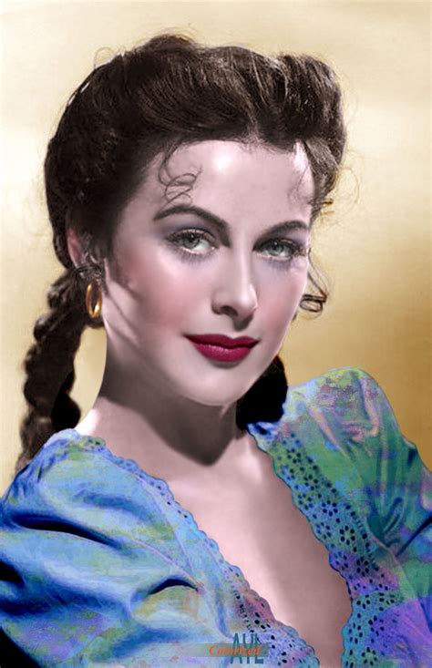 hedy lamarr colorized from a 1942 promo still of her movie tortilla flat vintage hollywood