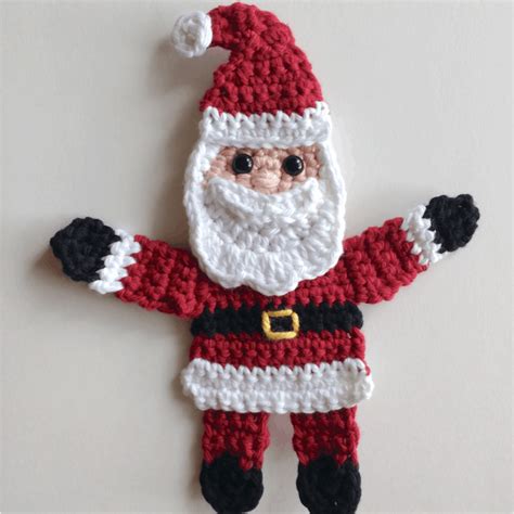 Crochet Applique Santa Natalina Craft