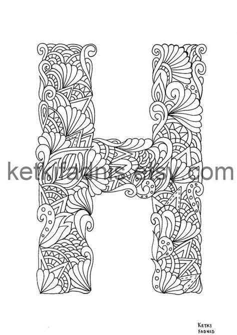 Letter H Coloring Page Instant Pdf Download Alphabet Coloring Page