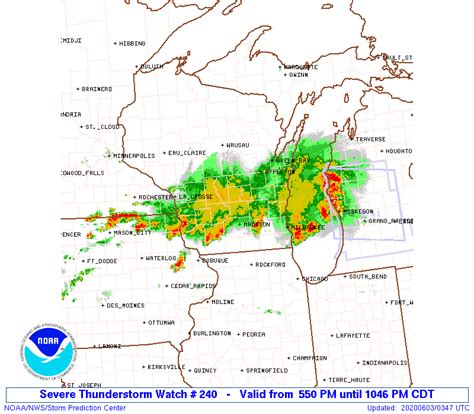 Storm Prediction Center Severe Thunderstorm Watch 240