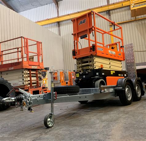 2022 New Jlg R1932 19 Scissor Lift With Galvanize Trailer Stm Trucks