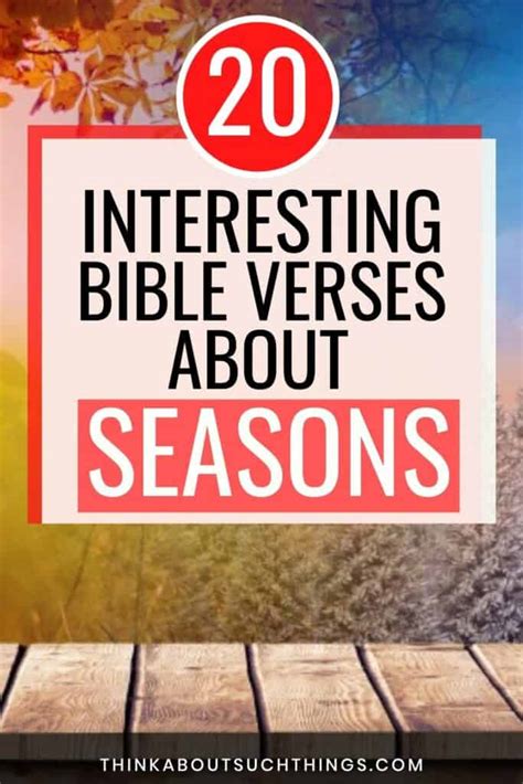 20 Interesting Bible Verses About Seasons Think About Such Things