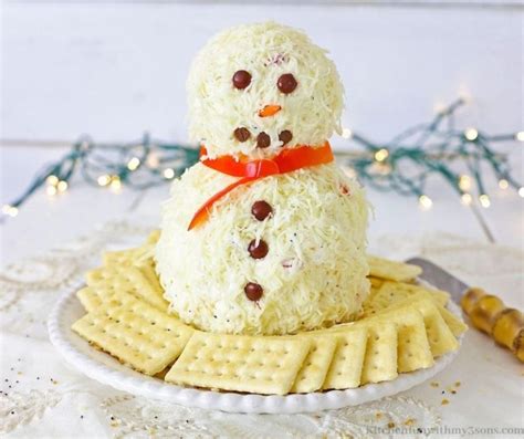 Snowman Cheese Ball Kitchen Fun With My 3 Sons