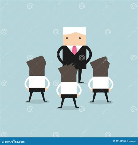 Manager Talking With Work To His Employee Stock Vector Illustration
