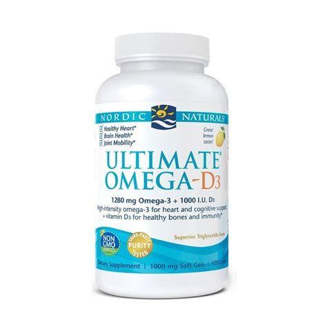 ultimate omega d3 120 soft gels nordic naturals natures fix