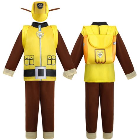 Paw Patrol Rubble Costume Rubble Cosplay Costume Party World