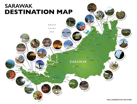 Maps Of Sarawak Amazing Borneo Tours