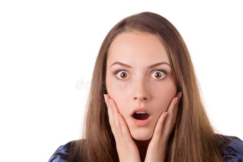 Headshot Of A Lady Looking Surprised Stock Image Image Of Woman
