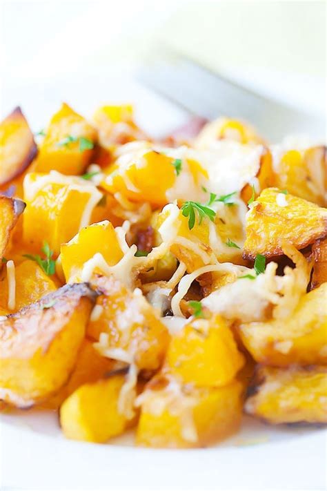 Garlic Parmesan Roasted Butternut Squash Easy Delicious Recipes