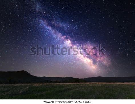 Landscape Milky Way Night Sky Stars Stock Photo Edit Now 376255660