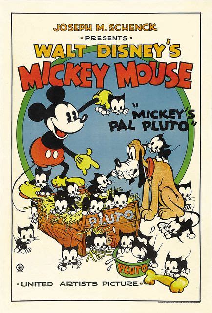 Theatrical Poster Of Walt Disneys Mickey Mouse In Mickeys Pal Pluto