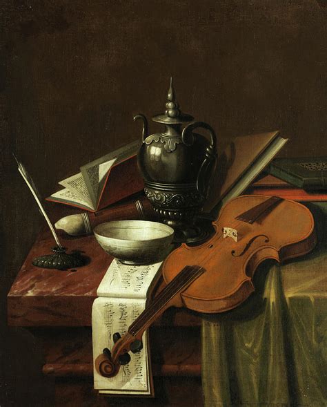 Still Life With Violin Painting By Dutch Masters