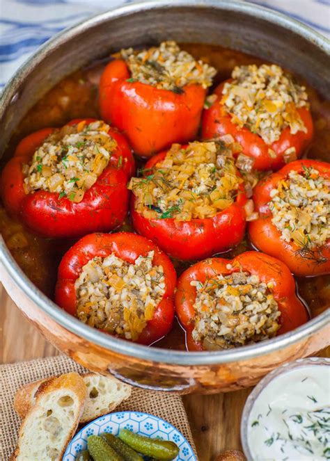 Easy Meat And Rice Stuffed Peppers Video Tatyanas Everyday Food