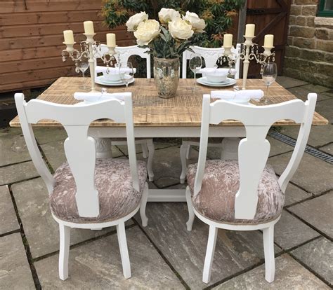 In this video i'm bringing you along my journey of making rustic farmhouse dining chairs. Vintage Farmhouse Dining Table & 4 Antique Chairs ~ Seats ...