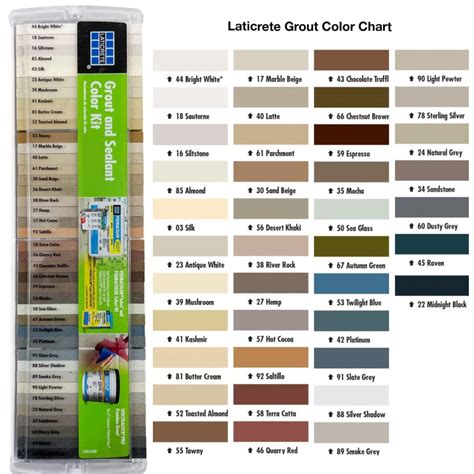 Grout Color Charts Online Tile Store