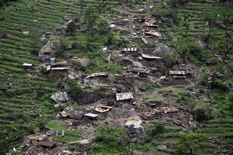 Nepal Earthquake Aerial Photos Of Remote Gorkha District Show Entire