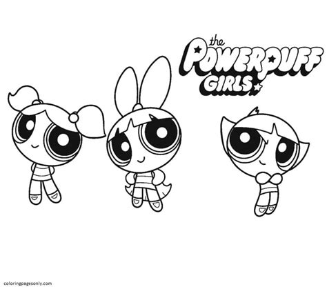 Powerpuff Girls Coloring Pages Base