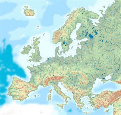 Labeled Physical Map Of Europe Europe Physical Features Map Casami Images