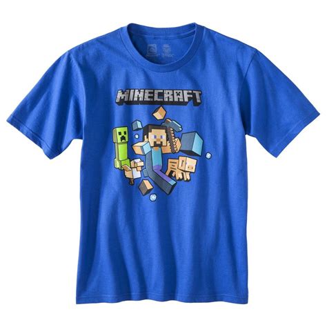 Minecraft Boys' Graphic Tee - Blue | Boys graphic tee, Graphic tees, Lego shirts
