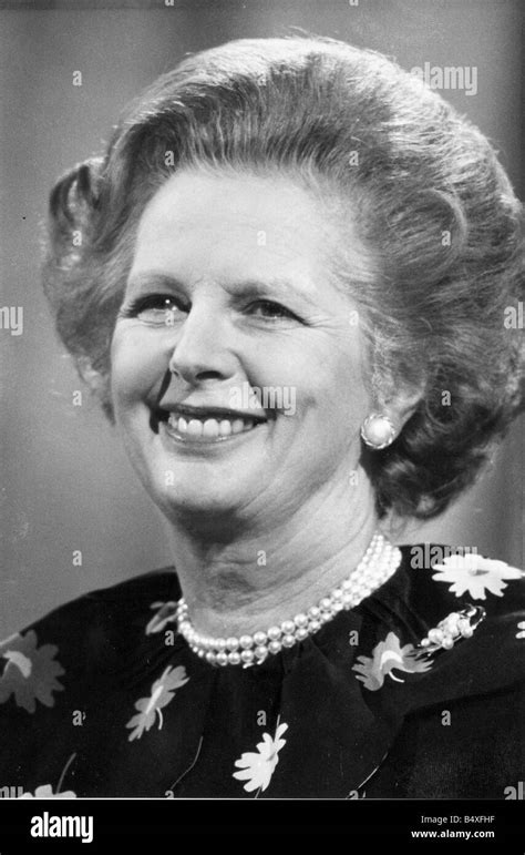 Margaret Thatcher Giving A Speech During A Visit To Newcastle Stock