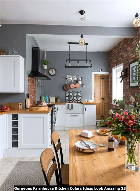 Gorgeous Farmhouse Kitchen Colors Ideas Look Amazing Engineering Basic