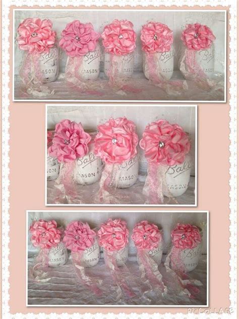 Pink Shabby Chic Crafts Girly Things Glass Vase Crochet Pretty