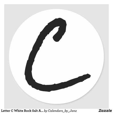 Letter C White Rock Salt Alphabet By Janz Classic Round Sticker