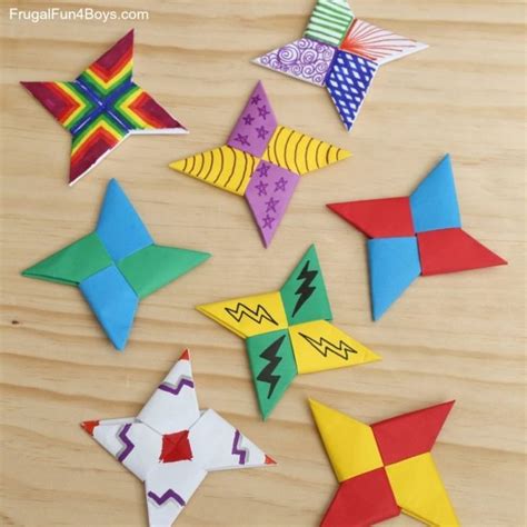 How To Fold Paper Ninja Stars Frugal Fun For Boys And Girls With Regard
