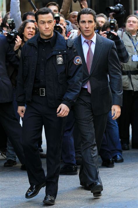 Christian Bale And Joseph Gordon Levitt On The Dark Knight Rises Nyc