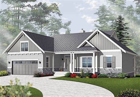 Plan 21940dr Airy Craftsman Style Ranch Craftsman Style House Plans