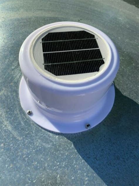 Solar Vent Fan Cargo Trailer Utility Enclosed Cooling No Wiring Easy
