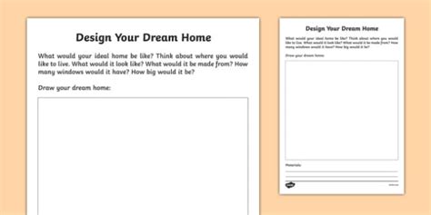 Design Your Dream Home Worksheet Worksheet Worksheet
