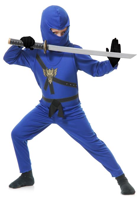 Child Blue Ninja Master Costume Ninja Costumes