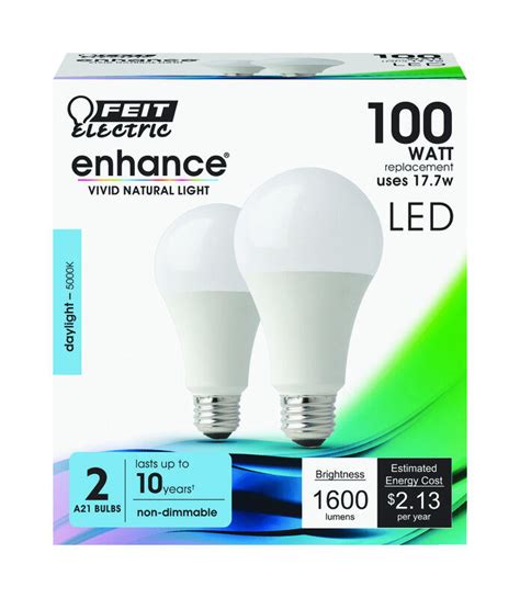 Budget 🧨 Feit Electric Enhance A21 E26 Medium Led Bulb Daylight 100 W