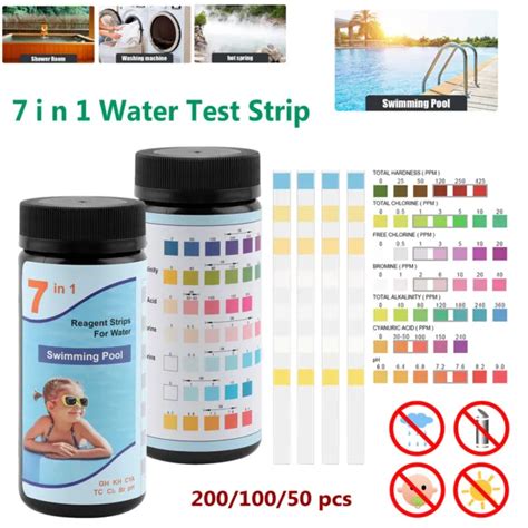 20010050pcs Chlorine Dip Test Strips Hot Tub Spa Swimming Pool Ph Tester Paper 599 Picclick