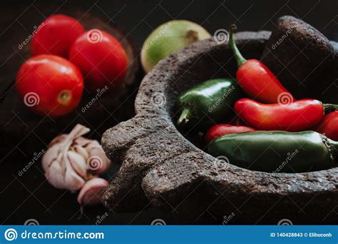 Chilies For A Mexican Sauce Spicy Food In Mexico Stock Image Image