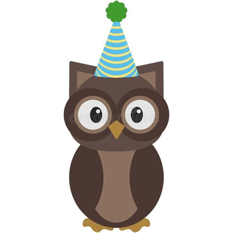 Birthday Woodland Owl Illustration Stock Vector Illustration Of