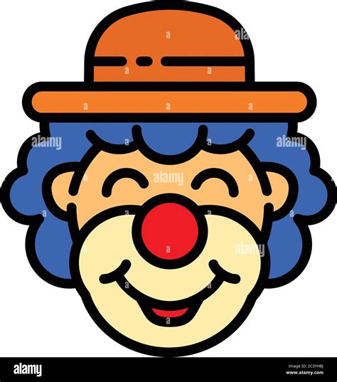 Smiling Clown Icon Outline Smiling Clown Vector Icon For Web Design