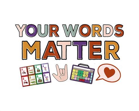 Your Words Matter Png Speech Pathology Png Language Special Etsy
