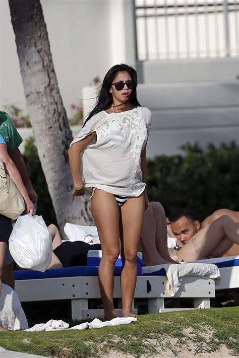 nicole scherzinger in bikini bottom at a beach in hawaii gotceleb